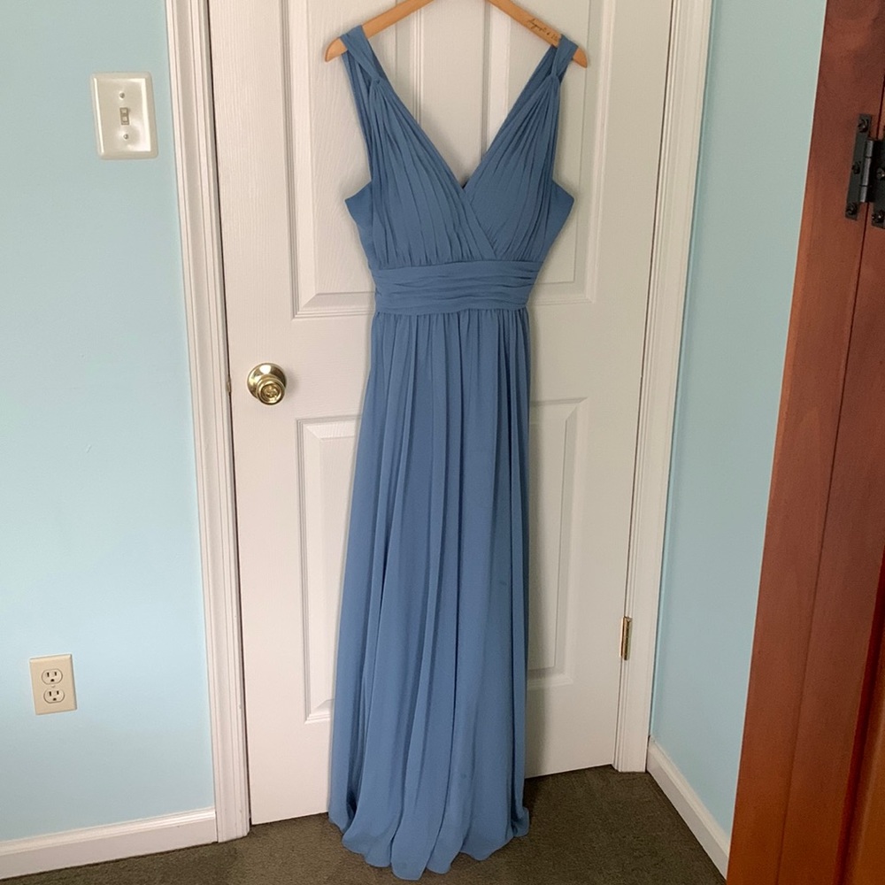 Slate blue bridesmaid dress worn once
